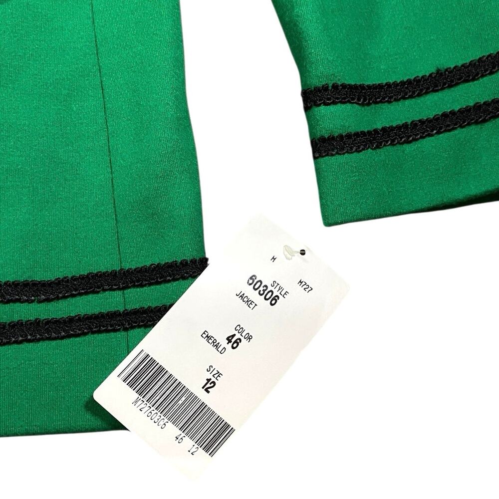 Vintage 80s Bleyle Emerald Wool Gold Button Jacket NWT - 12 - Picture 4 of 6